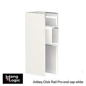 End cap Click Rail Pro white The end cap Click Rail pro white is part of the Artiteq Click Rail picture hanging system.