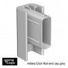 End cap Click Rail grey that the Artiteq Click Rail picture hanging system.