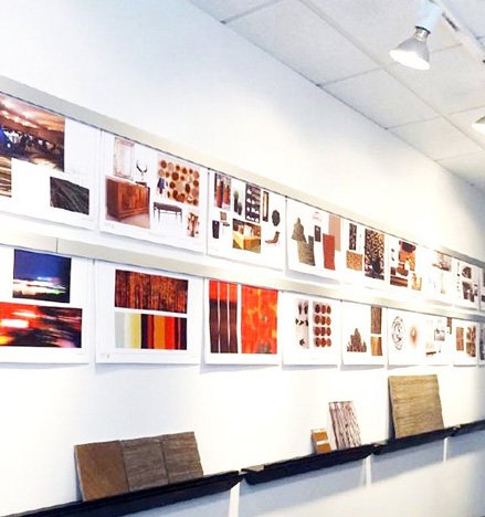 Info rails installed in a classroom