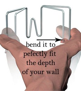 wall-hook-flex-11-30mm-artiteq-hang-logic-1-ws Our wall hook flex is a bendable hook for hanging pictures on partition walls