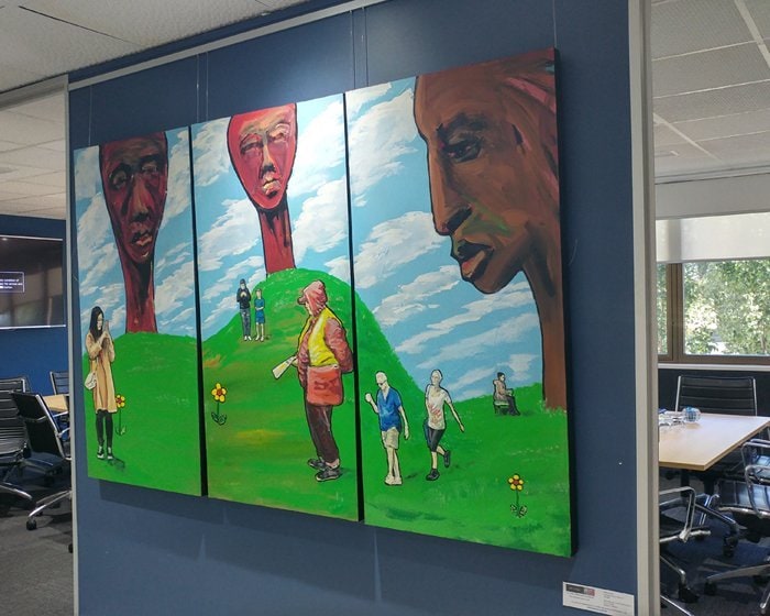 Picture Hanging System installed at Harris Orchard