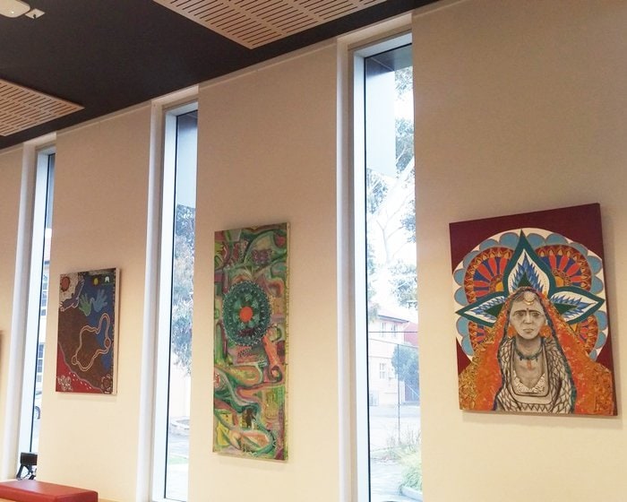 Picture Hanging System between windows