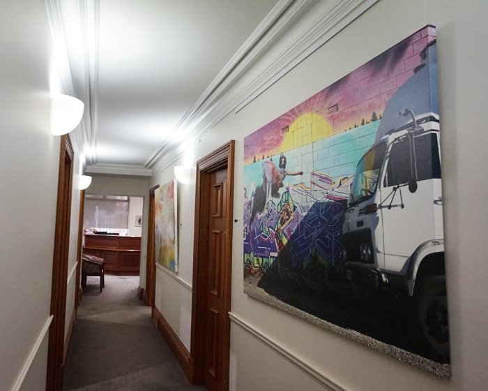 Picture Hanging Systems in corridor