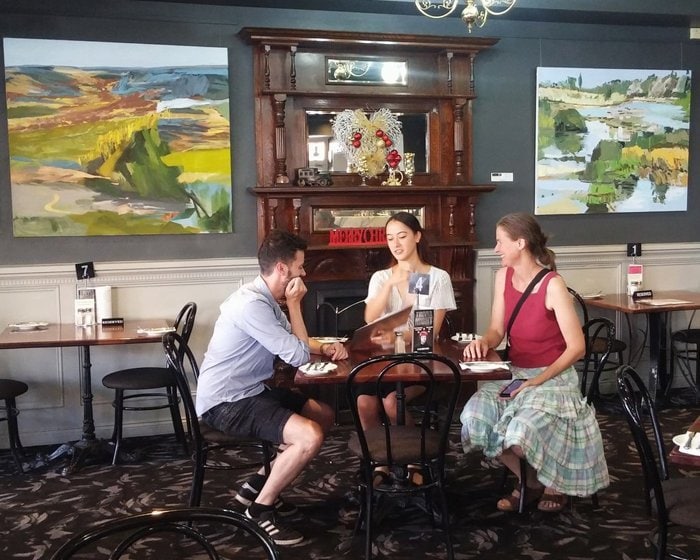 Picture Hanging Systems in restaurant