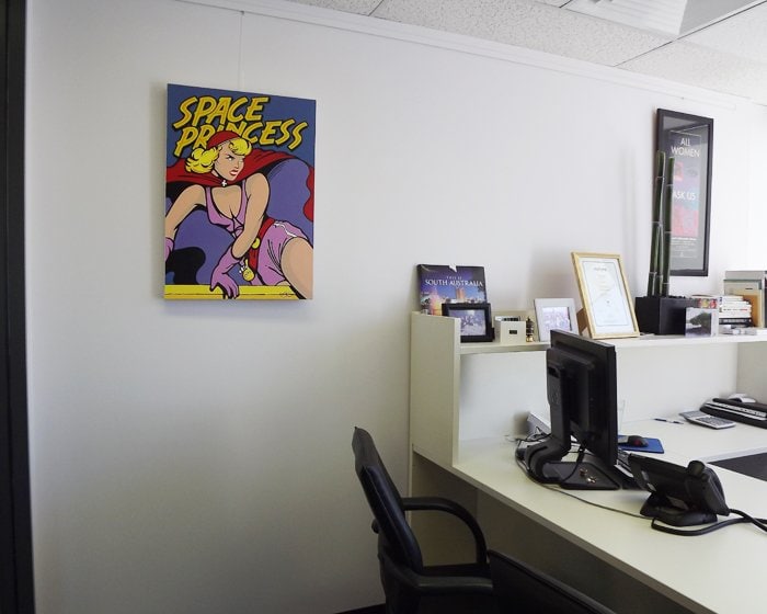 Hang Logic Picture Hanging Systems in office setting