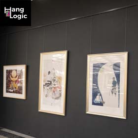 Click rail Black - 4 Click rail Black installed in Art Gallery