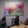 Boardroom Artwork Hung on Artiteq Rail with 2 mm Perlon Twister Cables
