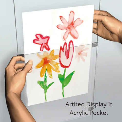 Artiteq Acrylic Pocket with artwork inserted, available at Hang Logic – Australian Artiteq Importer.