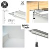ArtiTeq Shadowline Drywall picture rail profile for square set ceiling; captures 10 mm or 13 mm plasterboard; 20 kg per m